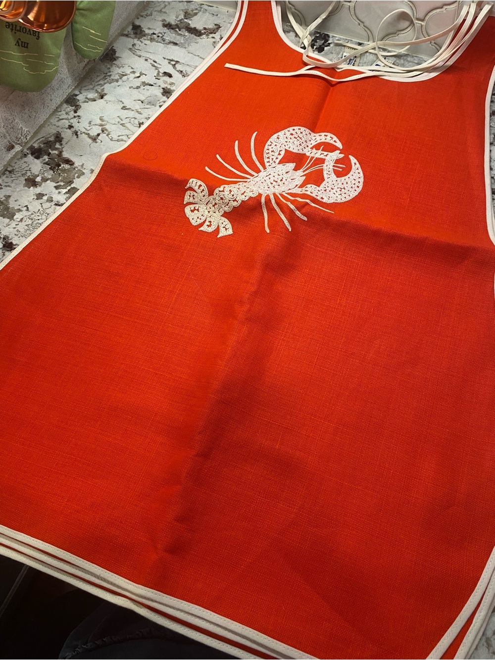 Mid century Le Minor lobster bibs made for Neiman Marcus